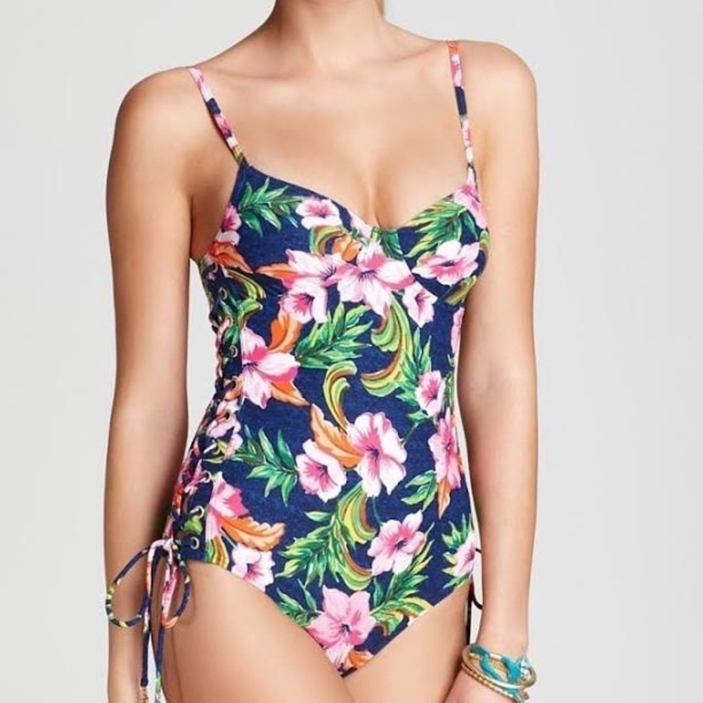 Juicy Couture Wild Flower floral swimsuit XS